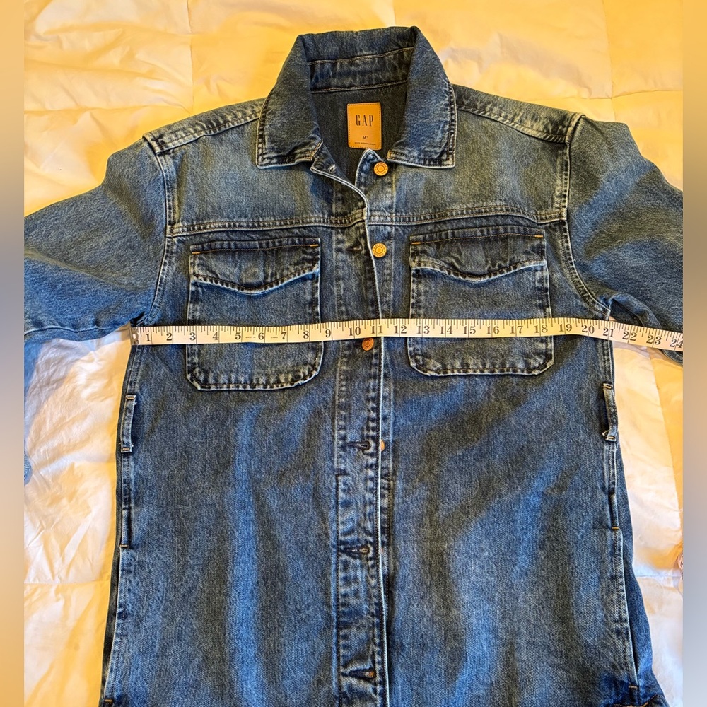 Gap jeans jacket oversized 100% cotton womens size M - Picture 7 of 8